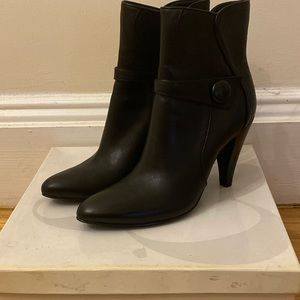 Style&co. Black Leather High Heel Ankle Boots